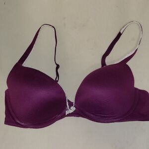 Body By Victoria's Secret Push-Up Plum Bra with Lace Trim 36C